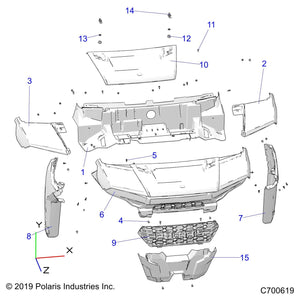 Basic Hood, Sagebrush Green by Polaris 5455125-560 OEM Hardware P5455125-560 Off Road Express