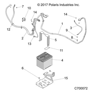 Battery Cable To Solenoid by Polaris 4017156 OEM Hardware P4017156 Off Road Express