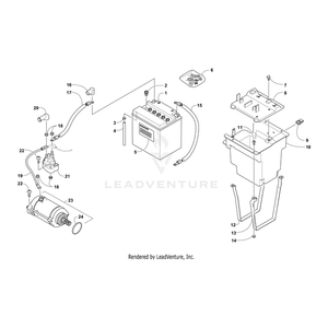 Battery,Es-12V 30Ah (Yb30L-B) By Arctic Cat 0445-081 OEM Hardware 0445-081 Off Road Express Drop Ship