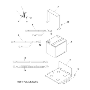 Battery Mount, Medium Gloss Bla by Polaris 5254397-067 OEM Hardware P5254397-067 Off Road Express