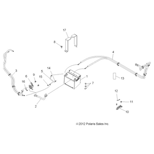 Battery Strap Bracket by Polaris 5256611-329 OEM Hardware P5256611-329 Off Road Express