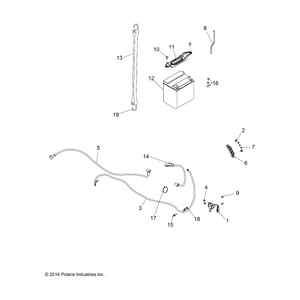 Battery Strap by Polaris 5438776 OEM Hardware P5438776 Off Road Express