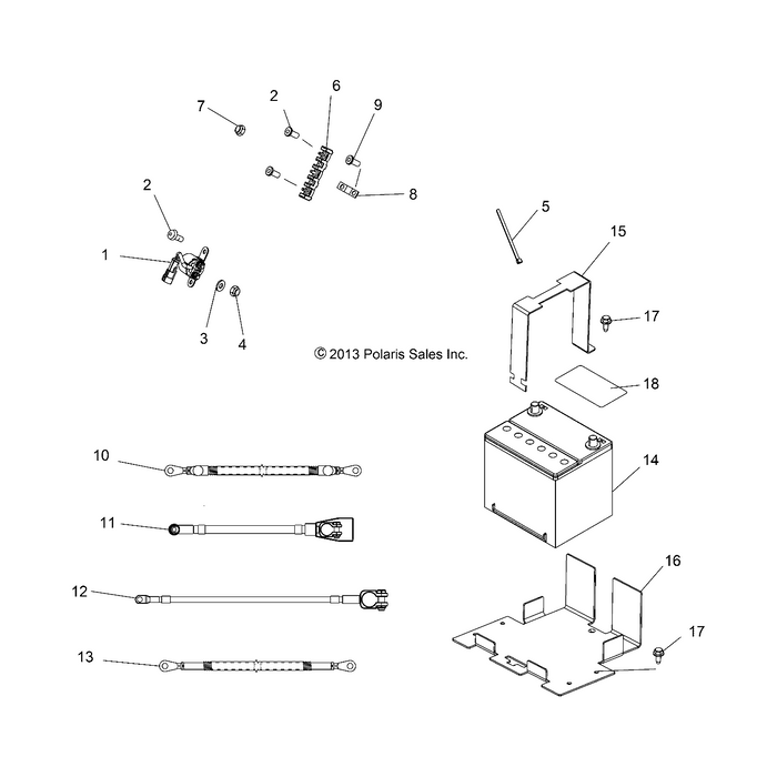 Battery To Solenoid Cable by Polaris