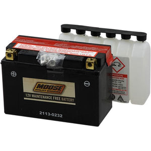 Battery Yt9B-Bs by Moose Utility MT9B-BS Conventional Acid Battery 21130232 Parts Unlimited Drop Ship