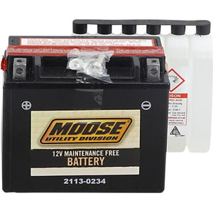 Battery Ytx12-Bs by Moose Utility MTX12-BS Conventional Acid Battery 21130234 Parts Unlimited Drop Ship