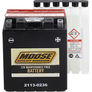 Battery Ytx14Ahl-Bs by Moose Utility MTX14AHL-BS Conventional Acid Battery 21130236 Parts Unlimited Drop Ship