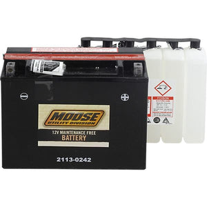 Battery Ytx24Hl-Bs by Moose Utility MTX24HL-BS Conventional Acid Battery 21130242 Parts Unlimited Drop Ship