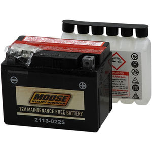 Battery Ytx4L-Bs by Moose Utility MTX4L-BS Conventional Acid Battery 21130225 Parts Unlimited