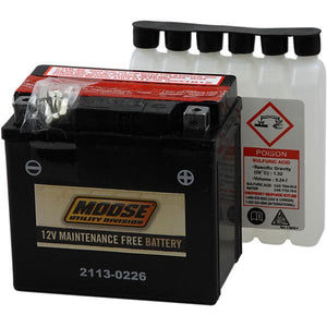 Battery Ytx5L-Bs by Moose Utility MTX5L-BS Conventional Acid Battery 21130226 Parts Unlimited Drop Ship