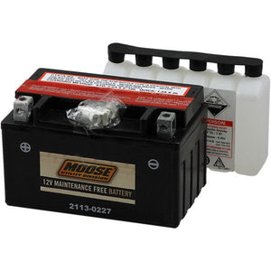 Battery Ytx7A-Bs by Moose Utility MTX7A-BS Conventional Acid Battery 21130227 Parts Unlimited Drop Ship