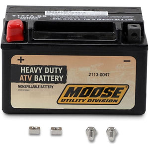 Battery Ytx7A by Moose Utility MOOM72X7A Battery 21130047 Parts Unlimited Drop Ship