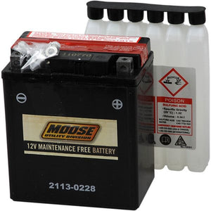 Battery Ytx7L-Bs by Moose Utility MTX7L-BS Conventional Acid Battery 21130228 Parts Unlimited Drop Ship