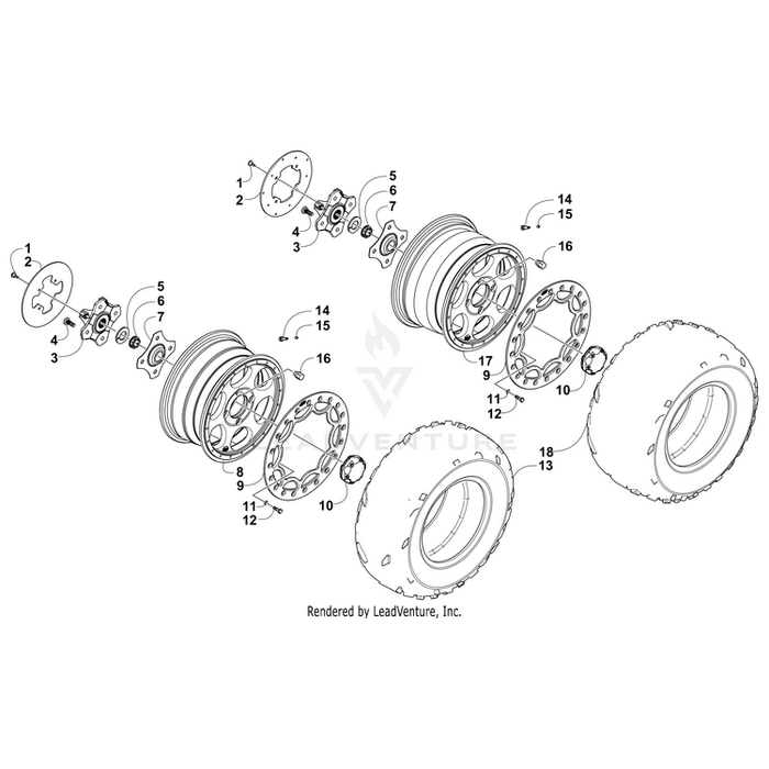 Beadlock Ring-Ptd Red (Wnkl) By Arctic Cat