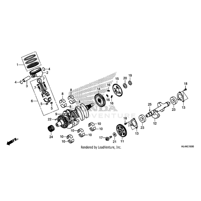 Bearing A, Connecting Rod (Black) by Honda