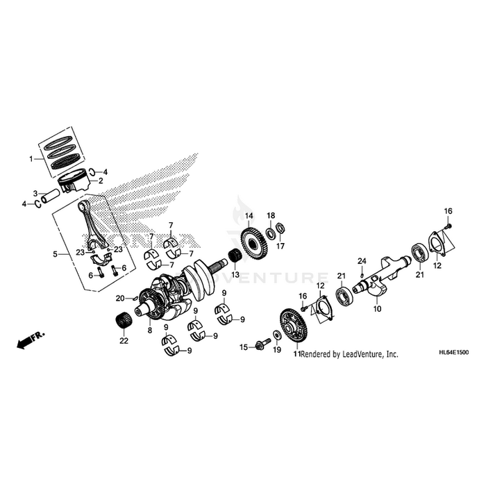 Bearing A, Connecting Rod (Blue) by Honda