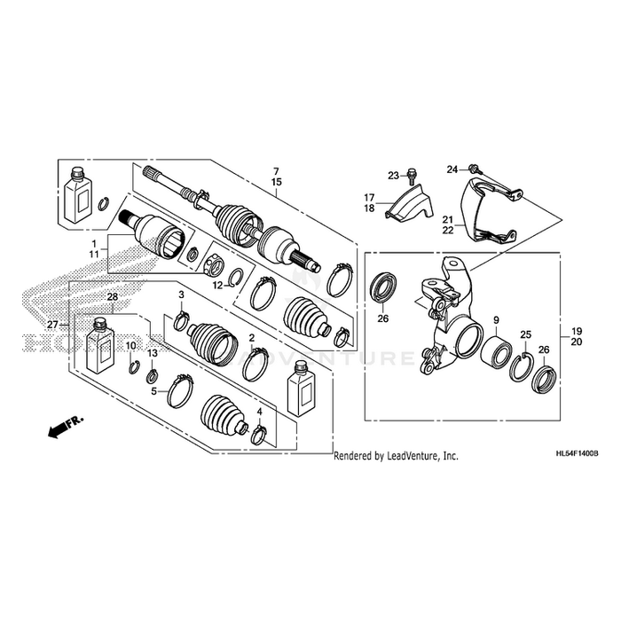 Bearing Assembly, Front Hub (Ntn) by Honda