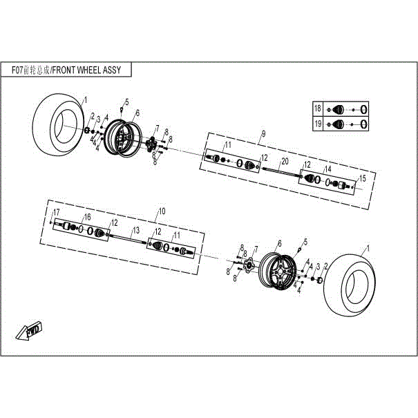 Bearing Kit Fixed End by CF Moto