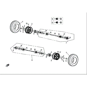 Bearing Kit Fixed End by CF Moto 9010-270160 OEM Hardware 9010-270160 Northstar Polaris