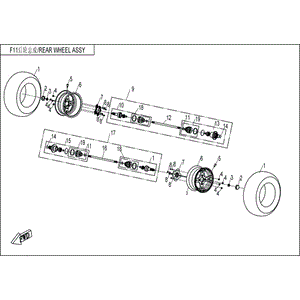 Bearing Kit Fixing End by CF Moto 7000-280120 OEM Hardware 7000-280120 Northstar Polaris