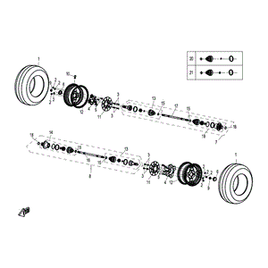 Bearing Kit Fixing End by CF Moto 9060-280110 OEM Hardware 9060-280110 Northstar Polaris