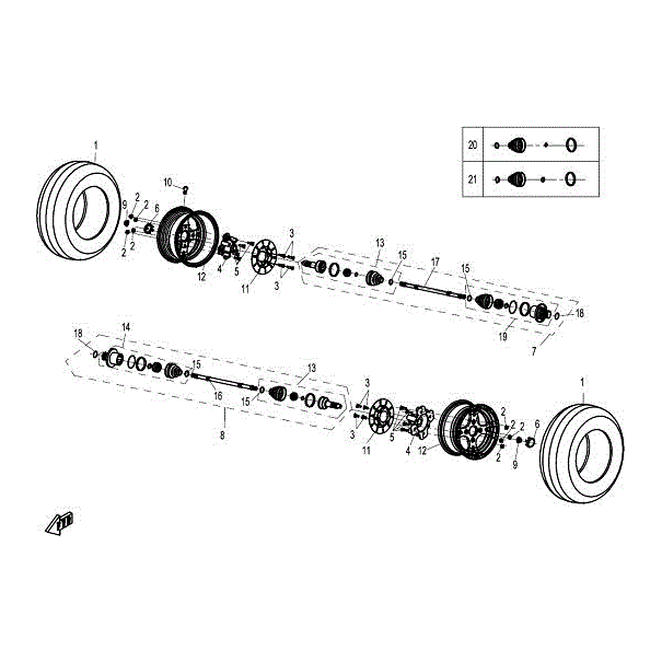 Bearing Kit Fixing End by CF Moto