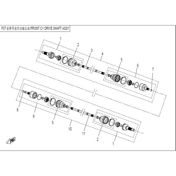 Bearing Kit Motion End(Lh) by CF Moto