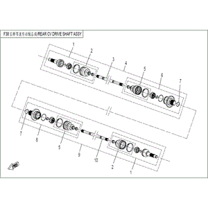 Bearing Kit Motion End(Rh) by CF Moto 9010-280230-2000 OEM Hardware 9010-280230-2000 Northstar Polaris