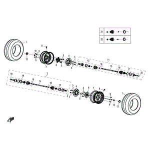 Bearing Kit Motion End(Rh) (Sps) by CF Moto 9010-270230-1000 OEM Hardware 9010-270230-1000 Northstar Polaris