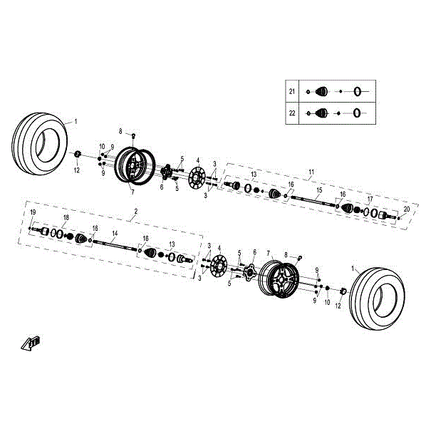 Bearing Kit Motion End(Rh) (Sps) by CF Moto