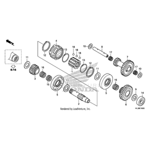 Bearing, Needle (20X24X13) (Ntn) by Honda 91013-PA9-003 OEM Hardware 91013-PA9-003 Off Road Express Peach St