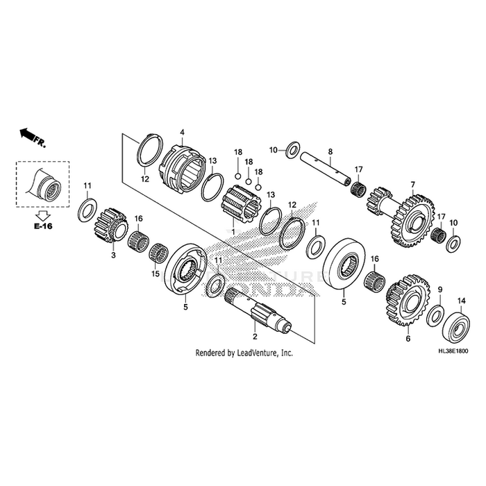 Bearing, Needle (20X24X13) (Ntn) by Honda