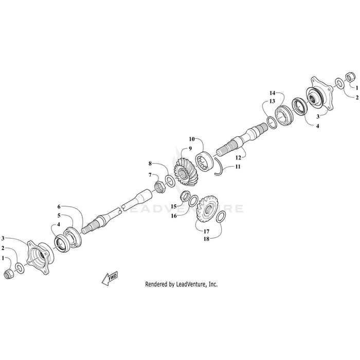 Bearing,Needle Roller-W/Cutout By Arctic Cat