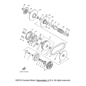 Bearing, One Way by Yamaha 5GH-16664-00-00 OEM Hardware 5GH-16664-00-00 Off Road Express