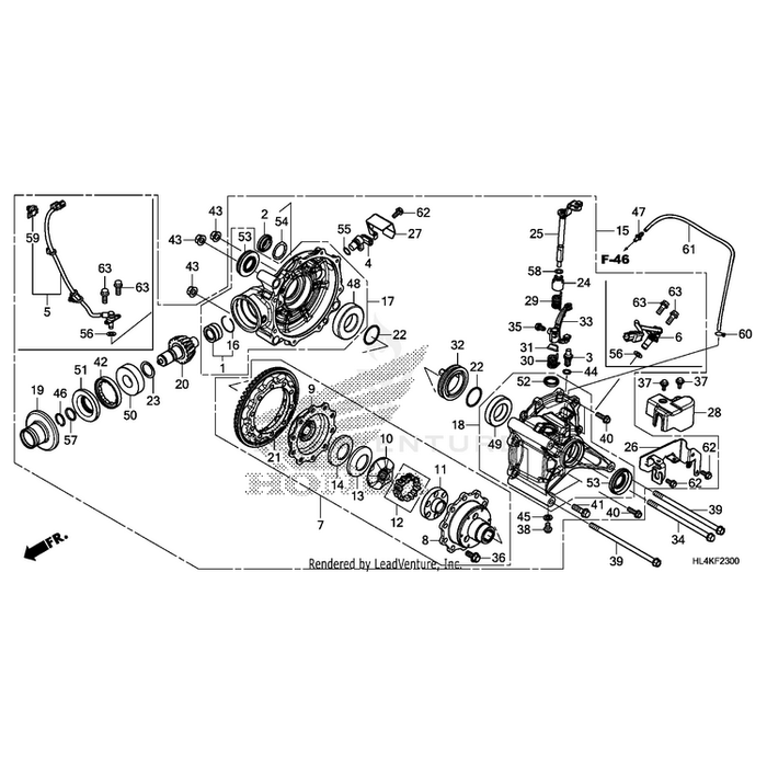 Bearing, Radial Ball (6008) by Honda