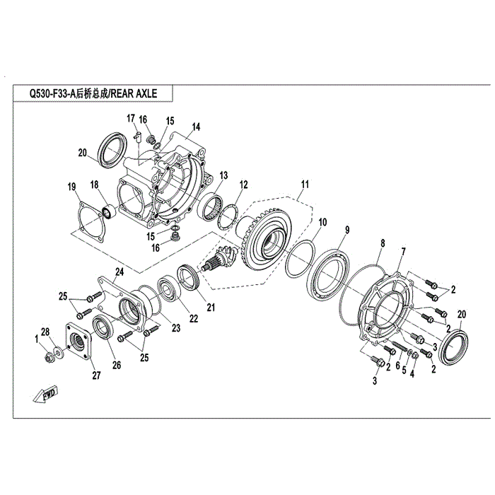 Bearing Seat Rear Axle by CF Moto