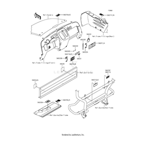 Bed Raised(French) by Kawasaki 56071-7504 OEM Hardware 56071-7504 Off Road Express Peach St