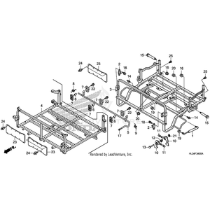 Bed, Rear by Honda 81500-HL3-A40 OEM Hardware 81500-HL3-A40 Off Road Express Peach St