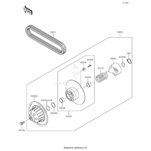 Belt,Converter by Kawasaki 59011-1077 OEM Hardware 59011-1077 Off Road Express Peach St