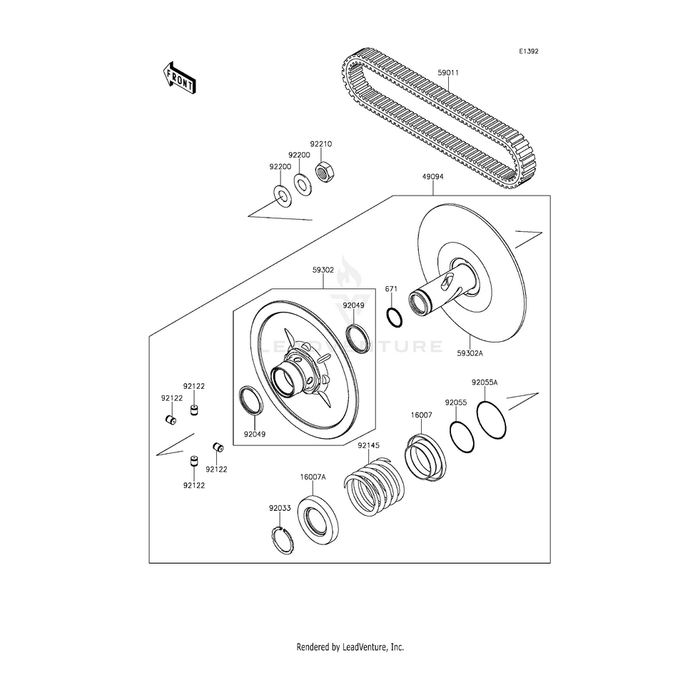 Belt,Cvt by Kawasaki