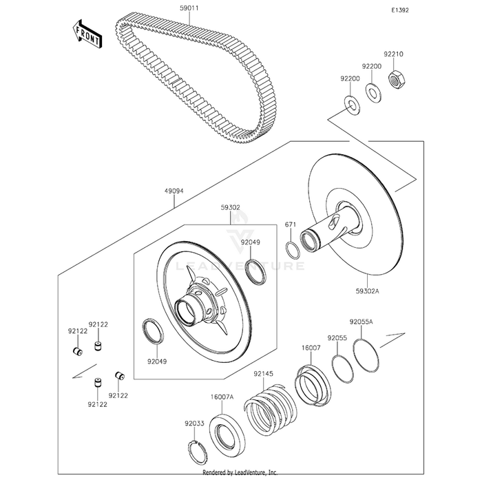 Belt,Cvt by Kawasaki