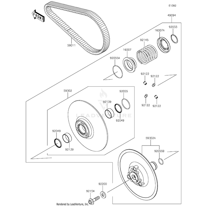 Belt,Cvt by Kawasaki