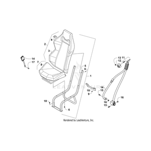 Belt,Seat-3Pt 15.5&Quot; Nar Cable-Assy By Arctic Cat 5506-161 OEM Hardware 5506-161 Off Road Express