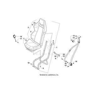 Belt,Seat-3Pt-Assembly(Wildcat 4X) By Arctic Cat 7506-702 OEM Hardware 7506-702 Off Road Express