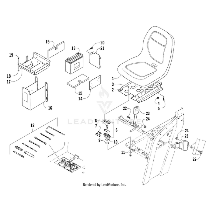 Belt, Seat - Assembly - 2 Pt By Arctic Cat