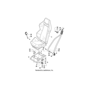 Belt, Seat - Assembly By Arctic Cat 2516-886 OEM Hardware 2516-886 Off Road Express