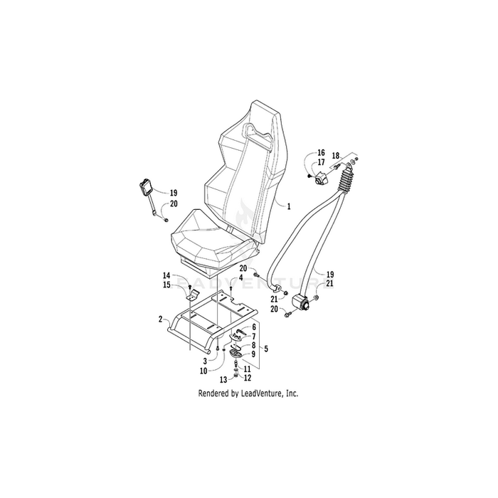 Belt, Seat - Assembly By Arctic Cat