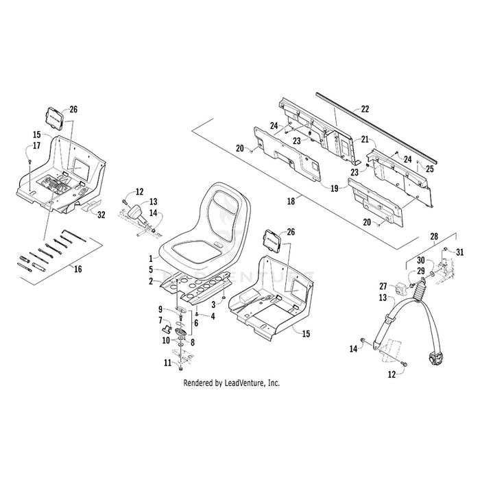 Belt, Seat By Arctic Cat