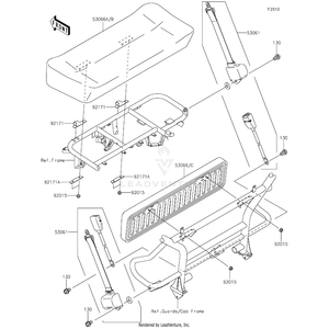 Belt-Seat by Kawasaki 53061-0050 OEM Hardware 53061-0050 Off Road Express Peach St