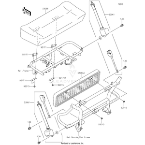 Belt-Seat by Kawasaki 53061-0349 OEM Hardware 53061-0349 Off Road Express Peach St