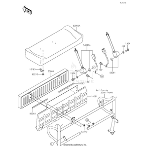 Belt-Seat,Front,Lh by Kawasaki 53061-0316 OEM Hardware 53061-0316 Off Road Express Peach St